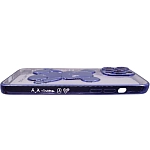 Чехол для iPhone 13 Pro Max прозрачный с 3D мишкой Синий 250_100_533441
