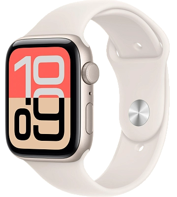 Часы Apple Watch Series SE 3 44mm Aluminium Case GPS Sport Band Starlight S/M 400_400_527907