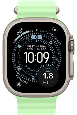 Часы Apple Watch Ultra 3 49mm Titanium Case Natural / Ocean Band Neon Green 400_400_519164