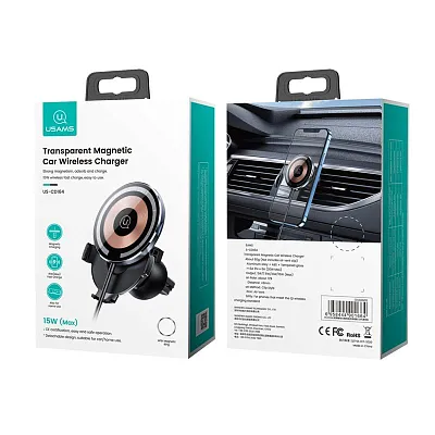 Автомобильная беспроводная зарядка/держатель USAMS 15W US-CD164 400_400_118868