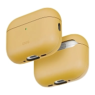 Кожаный чехол для AirPods Pro 3 Uniq Lyden VEX Vegan Leather - Canary Yellow 500_191_623714
