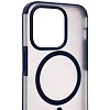Чехол для iPhone 14 Pro Max Wlons с MagSafe прозрачный матовый с рамкой Синий 100_100_533903