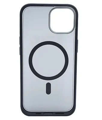 Чехол для iPhone 14 матовый с MagSafe Черный 400_400_124546
