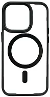 Чехол прозрачный с цветным бортиком MagSafe iPhone 14 Pro Max Черный 500_191_535006