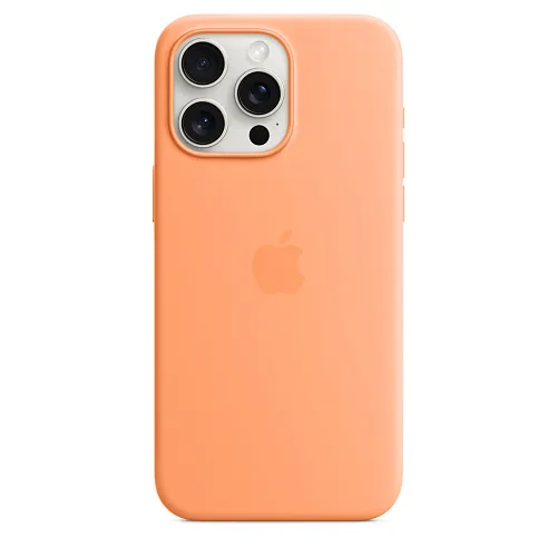 Чехол для iPhone 15 Pro Silicone Case with MagSafe - Orange Sorbet 250_100_124743