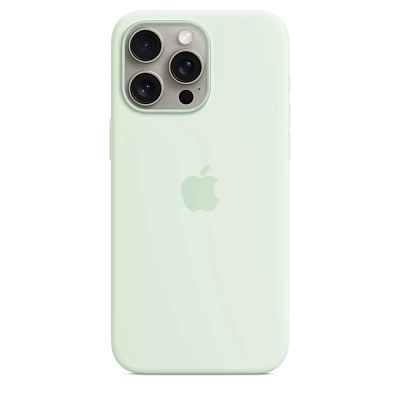 Чехол для iPhone 15 Pro Silicone Case with MagSafe - Soft Mint 400_400_534338