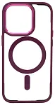Чехол прозрачный с цветным бортиком MagSafe iPhone 14 Pro Бордовый 250_100_535007