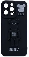 Силиконовый чехол для iPhone 13 Pro с 3D мишкой Черный 500_191_137739