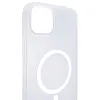 Чехол для iPhone 14 Plus Wlons с MagSafe прозрачный матовый с рамкой Белый 100_100_533682