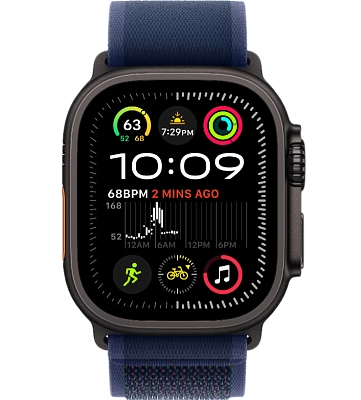 Часы Apple Watch Ultra 2 49mm Black Titanium Case GPS+Cellular Trail Loop Blue S/M 400_400_640686