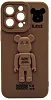 Силиконовый чехол для iPhone 13 Pro Max с 3D мишкой Коричневый 100_100_137701