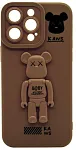 Силиконовый чехол для iPhone 13 Pro Max с 3D мишкой Коричневый 250_100_137701