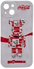 Чехол для iPhone 13 мишка Coca Cola Белый 100_100_533529