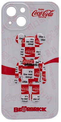 Чехол для iPhone 13 мишка Coca Cola Белый 400_400_533529