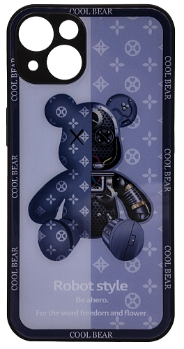 Чехол с мишкой для iPhone 14 Синий 250_100_762218