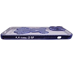 Чехол для iPhone 13 Pro прозрачный с 3D мишкой Синий 250_100_533501