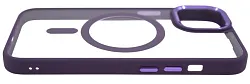 Чехол прозрачный с цветным бортиком MagSafe iPhone 14 Pro Фиолетовый 250_100_132046