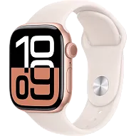 Часы Apple Watch Series 10 46mm Rose Gold Aluminium Case GPS Sport Band Starlight M/L 500_191_150251