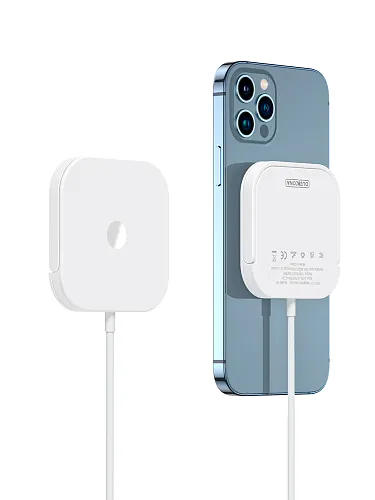 Зарядное устройство Duzzona W7 3в1 Magnetic Wireless Charger Type-C с подставкой, White 250_100_119286