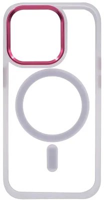 Чехол прозрачный с цветным бортиком MagSafe iPhone 14 Pro Прозрачный 400_400_535022