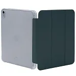 Прозрачный чехол-книжка для iPad 10 с тройным загибом Темно-зеленый 250_100_180623