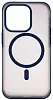 Чехол для iPhone 14 Pro Max Wlons с MagSafe прозрачный матовый с рамкой Синий 100_100_533900