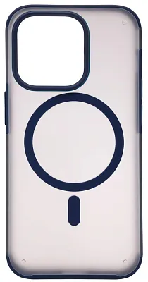 Чехол для iPhone 14 Pro Max Wlons с MagSafe прозрачный матовый с рамкой Синий 400_400_533900