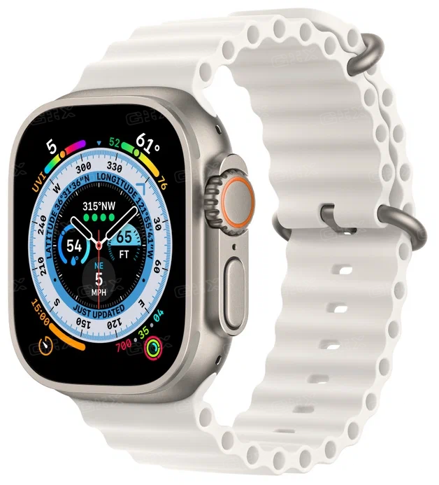 Часы Apple watch Ultra 49mm Titanium Case GPS+Cellular White/Ocean Band (MNH83LL/A)