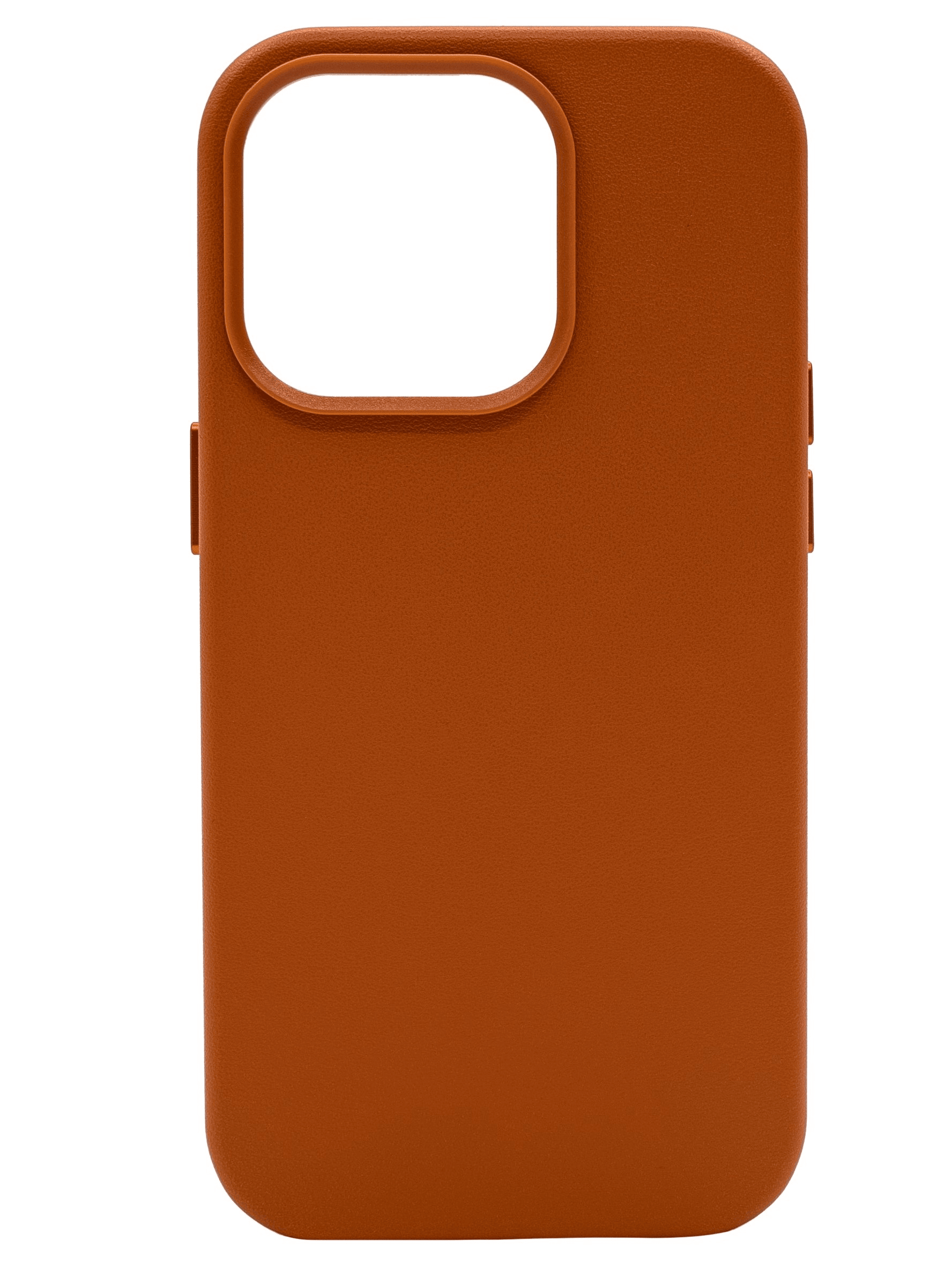 Чехол для iPhone 14 Pro Max кожаный с MagSafe Оранжевый