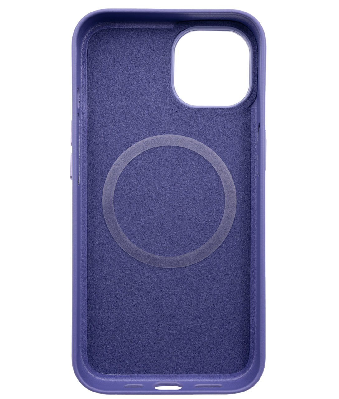 Чехол кожаный с MagSafe для iPhone 14 Фиолетовый