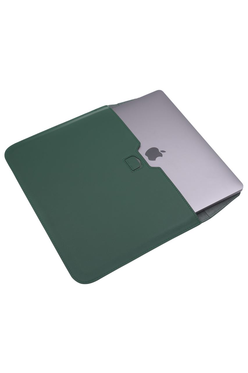Кожаная сумка-чехол DDC Sleeve with Stand на MacBook 15/16.2 Зеленый