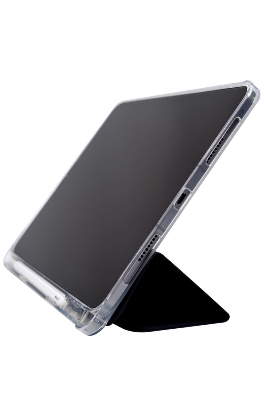 Прозрачный чехол-книжка для iPad Pro 12.9 с тройным загибом Черный