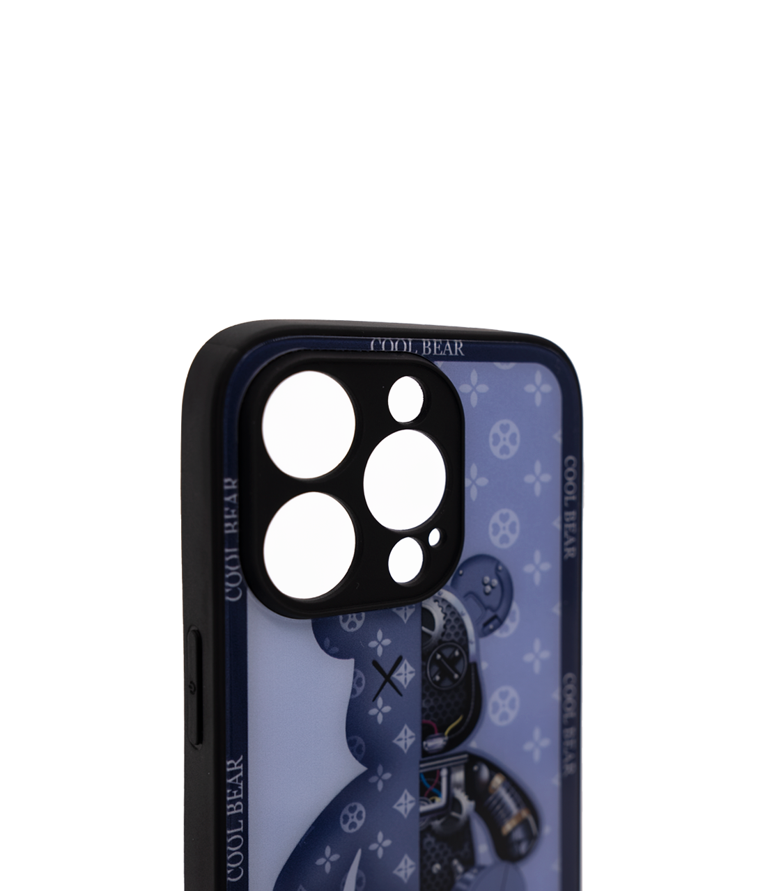Чехол с мишкой для iPhone 13 Pro Синий