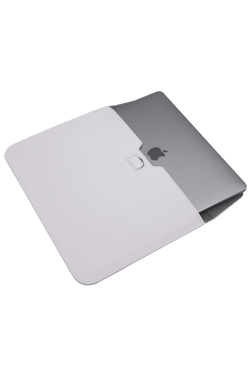 Кожаная сумка-чехол DDC Sleeve with Stand на MacBook 15/16.2 Белый