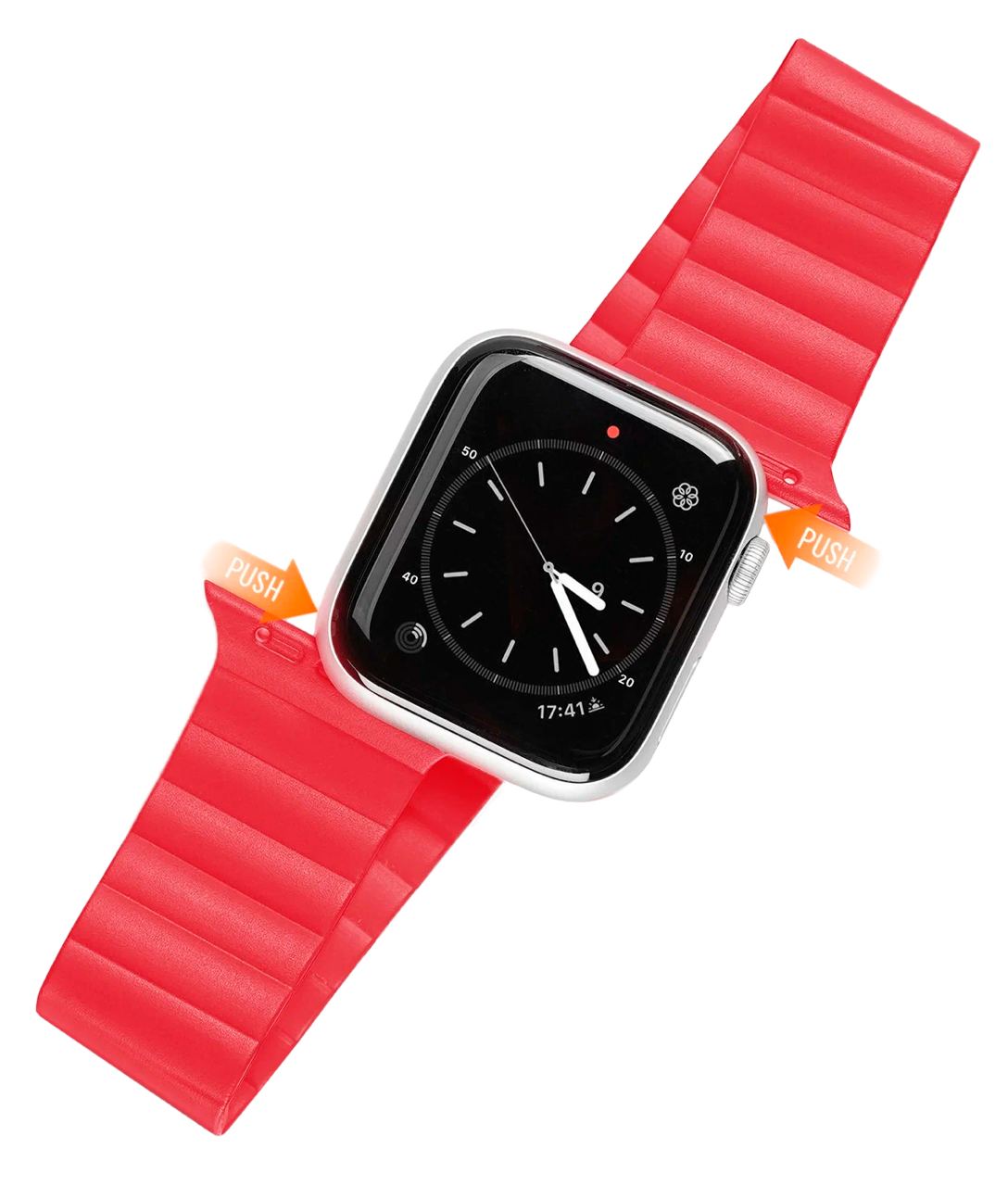 Ремешок для Apple Watch 38 мм / 40 мм / 41 мм DD Strap, Chain Version Red