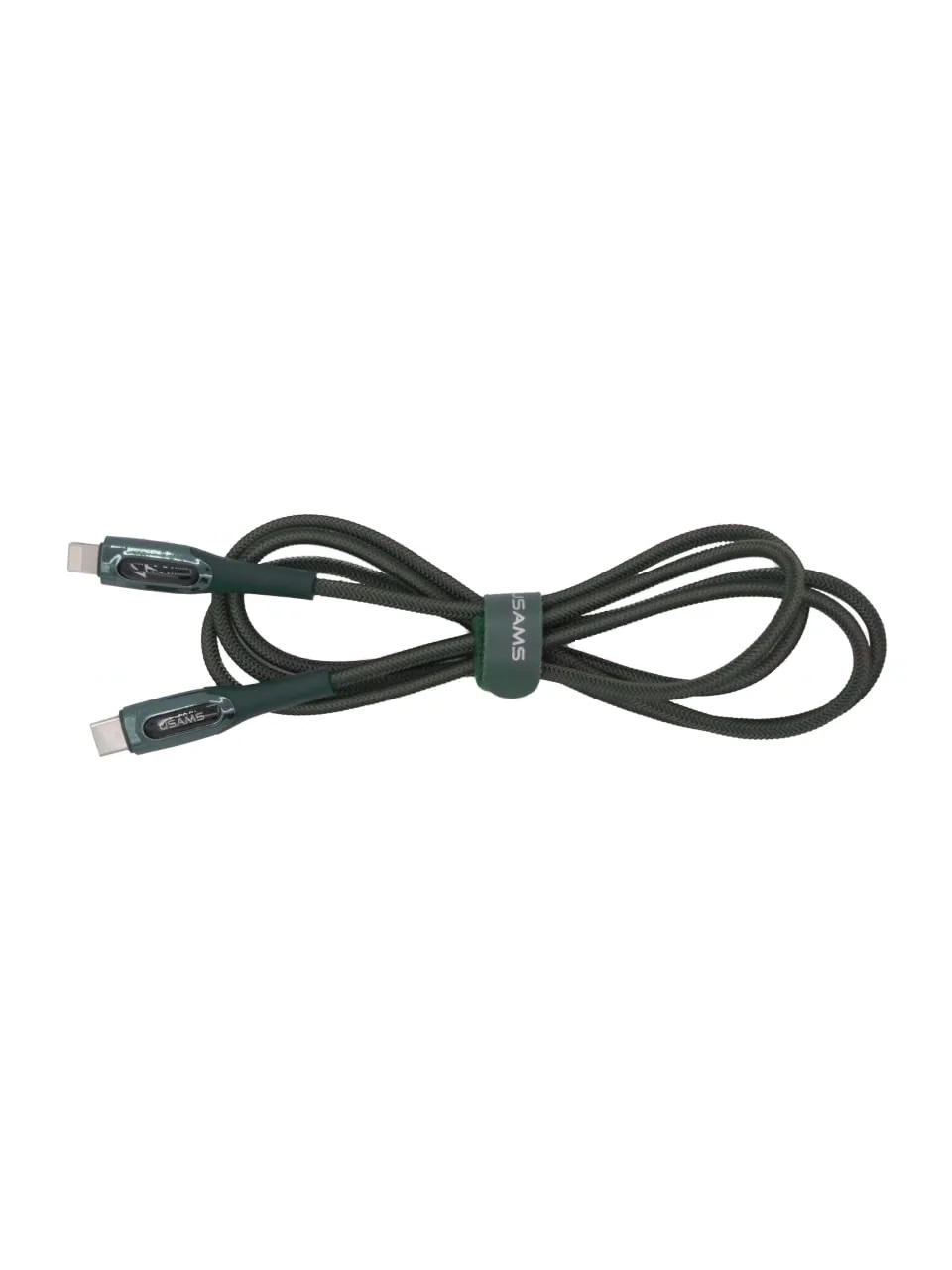 Кабель Usams USB-C/Lightning усиленный 1.2м (зеленый)