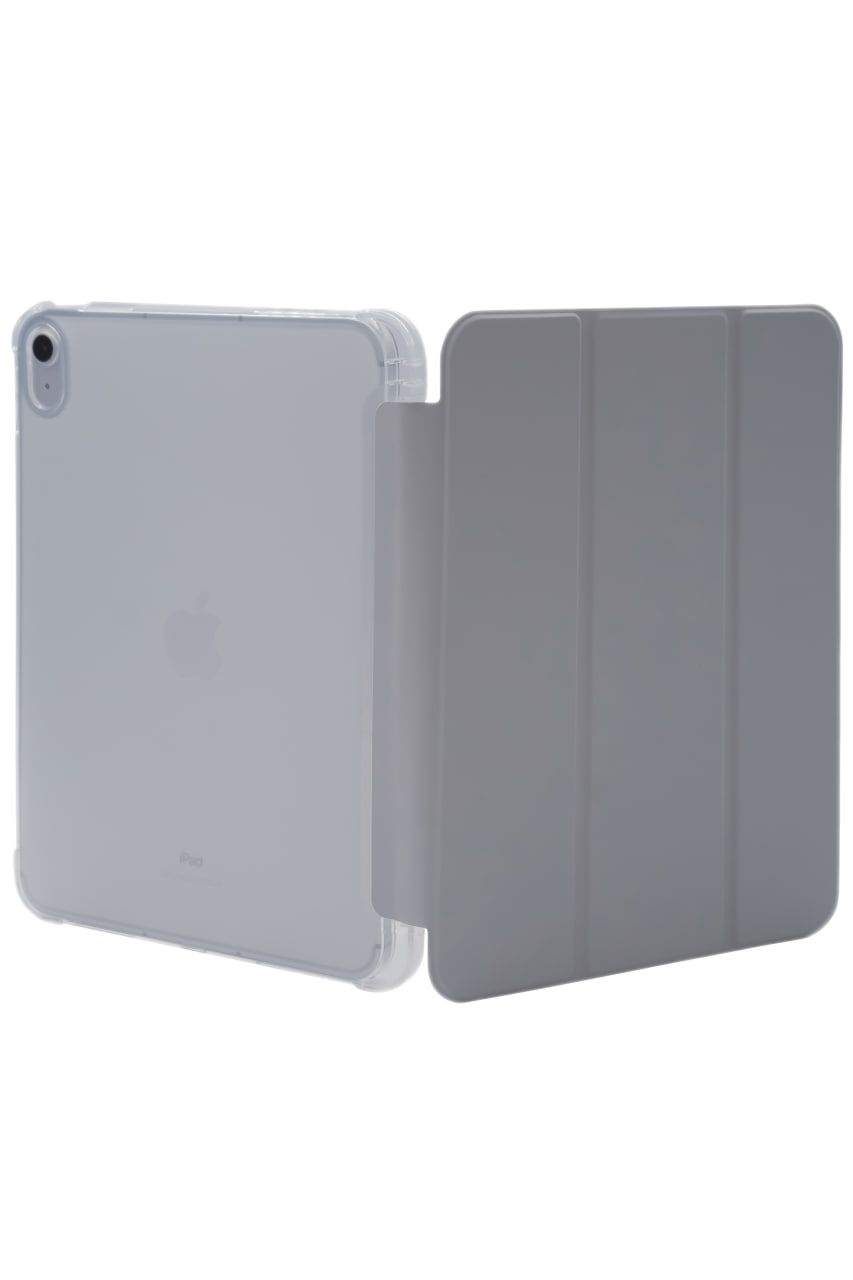 Прозрачный чехол-книжка для iPad 10 с тройным загибом Серый