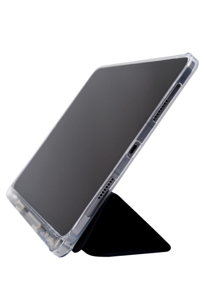 Прозрачный чехол-книжка для iPad Pro 11 с тройным загибом Темно-синий