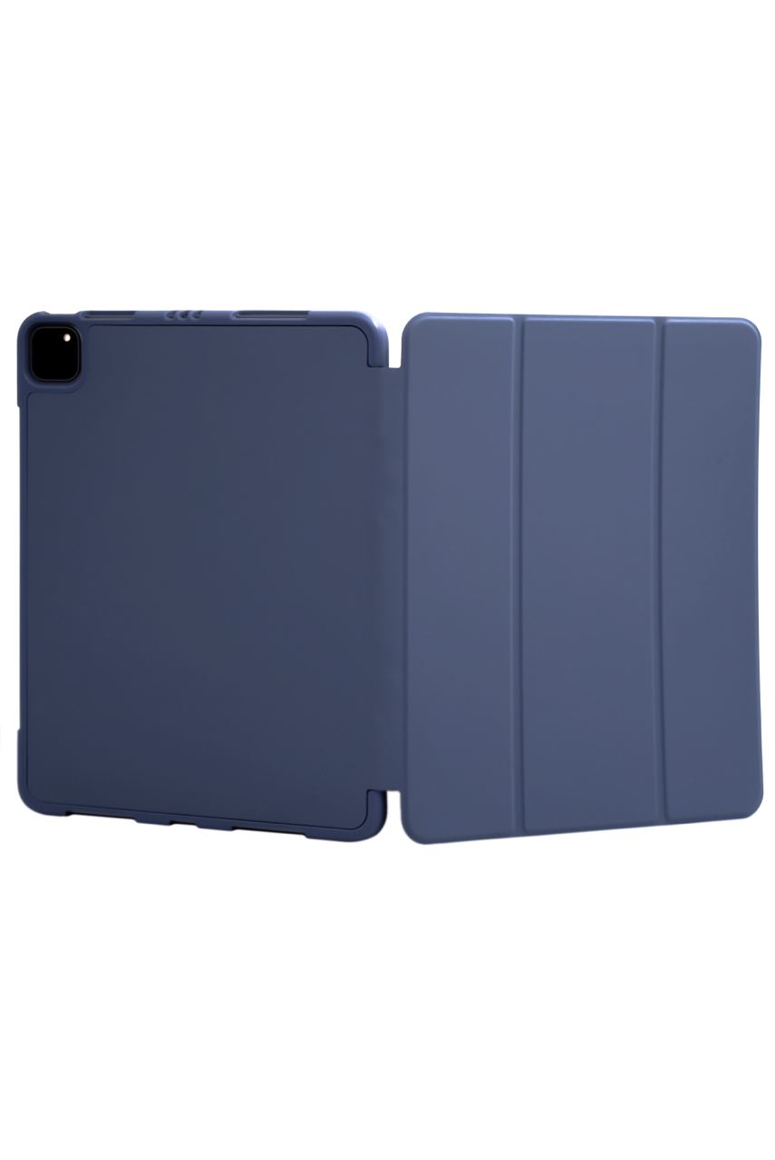 Чехол-книжка для iPad Pro 12.9 3 загиба силиконовый с рамкой Синий