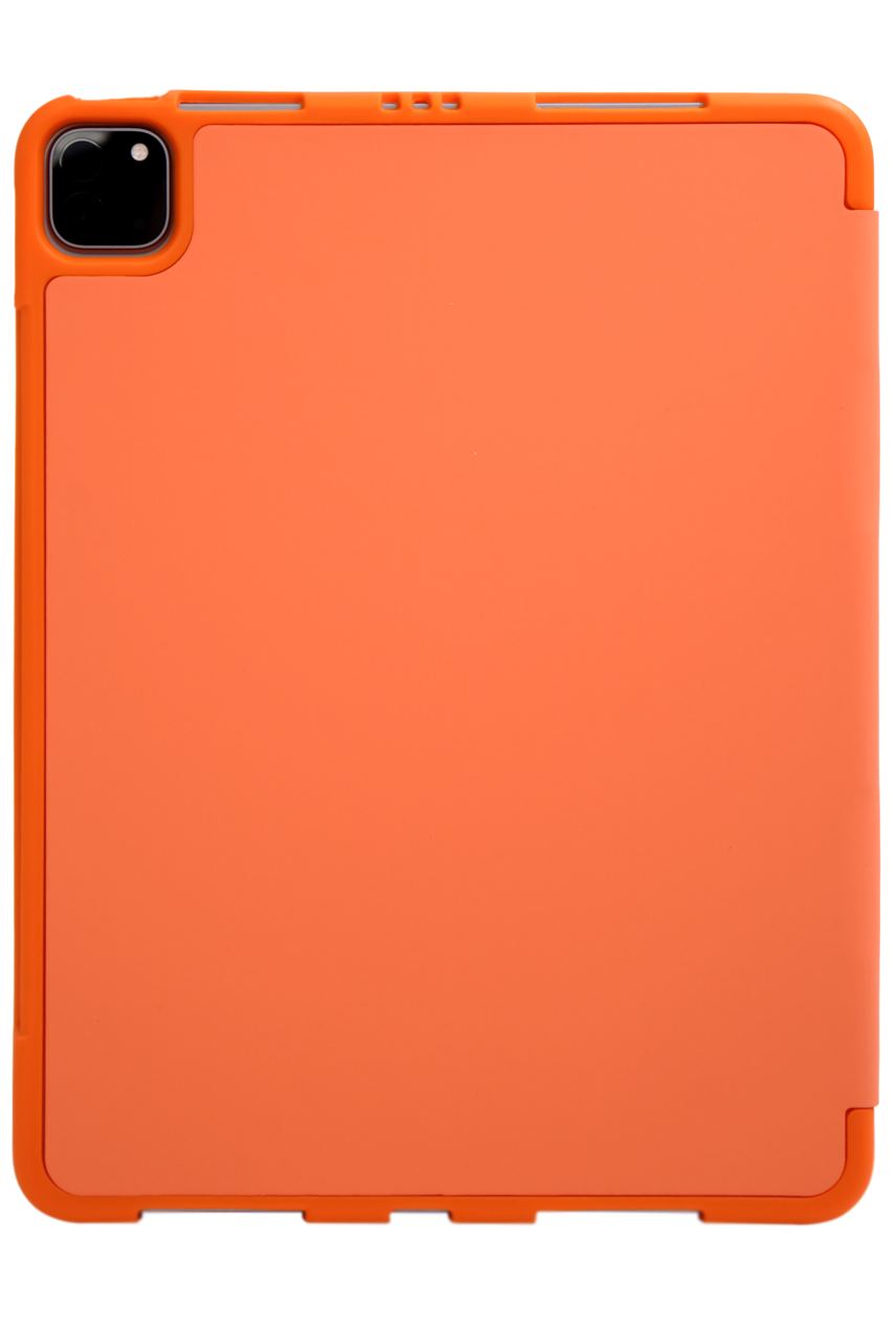 Чехол-книжка для iPad Pro 11 3 загиба силиконовый с рамкой Оранжевый