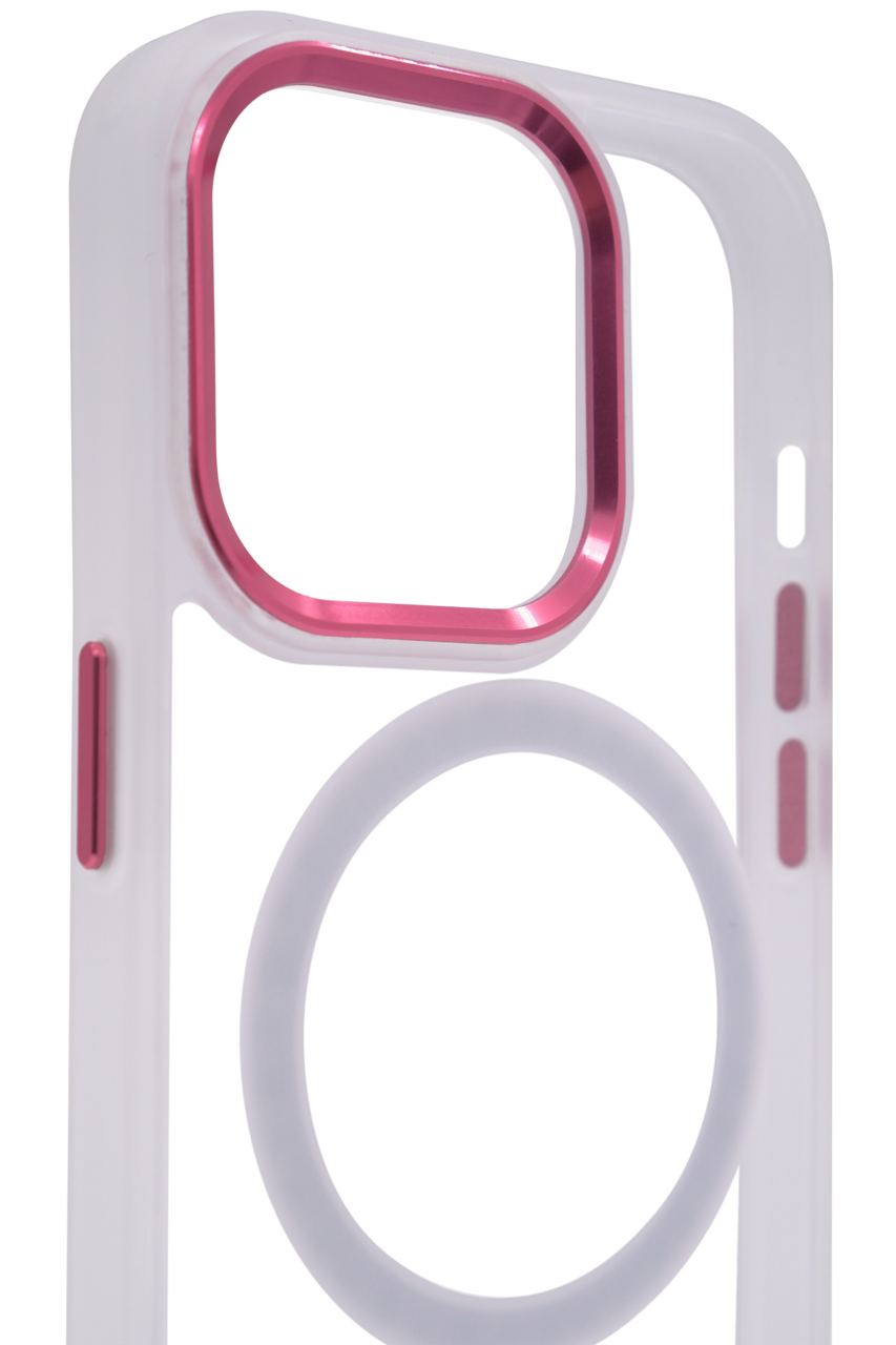 Чехол прозрачный с цветным бортиком MagSafe iPhone 14 Pro Max Прозрачный