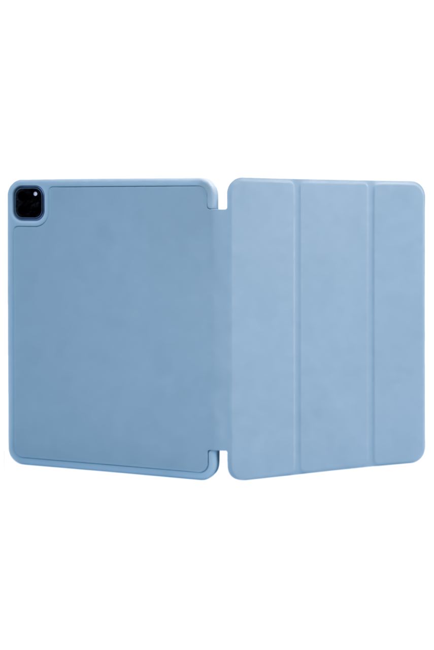 Чехол-книжка для iPad Pro 11 3 загиба силиконовый с рамкой Голубой