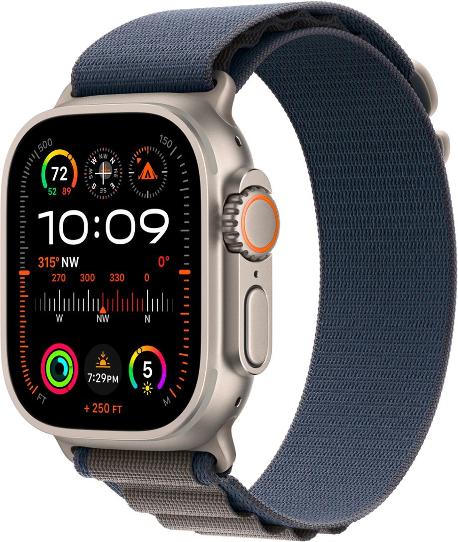 Часы Apple watch Ultra 2 49mm Titanium Case GPS+Cellular Alpine Loop Blue M