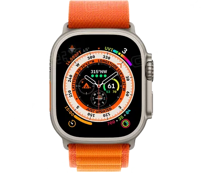 Часы Apple watch Ultra 49mm Titanium Case GPS+Cellular Alpine Loop Orange M