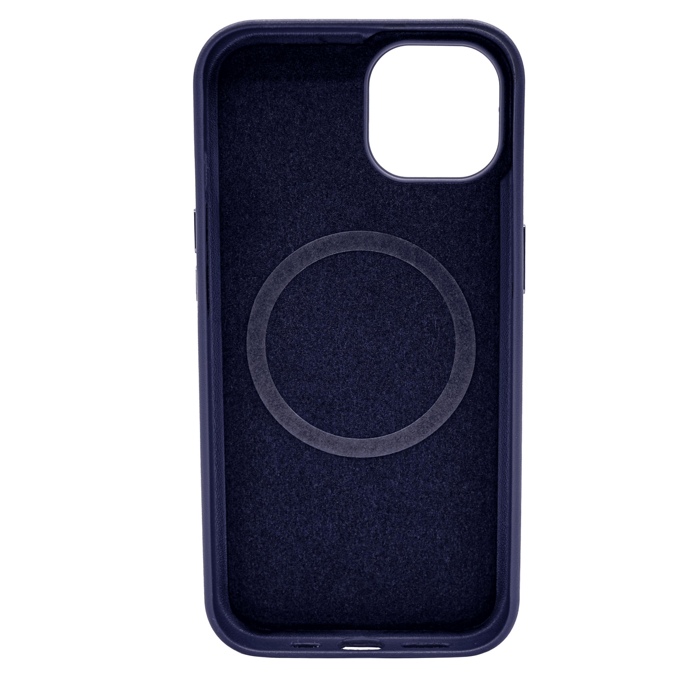 Чехол для iPhone 14 кожаный с MagSafe Темно-фиолетовый