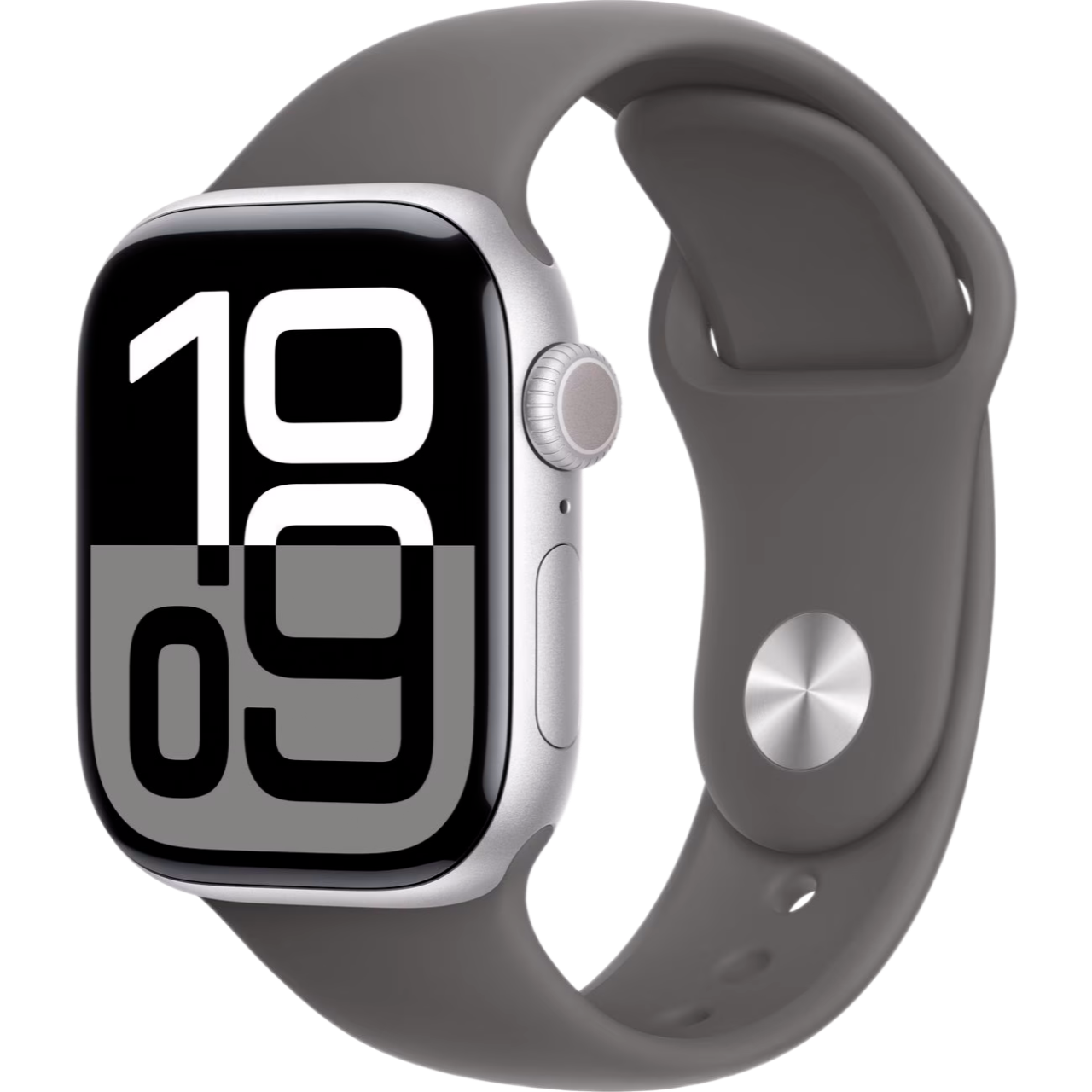 Apple Watch Series 10 42mm Silver Aluminium Case GPS Sport Band Stone Gray M L GIX.RU