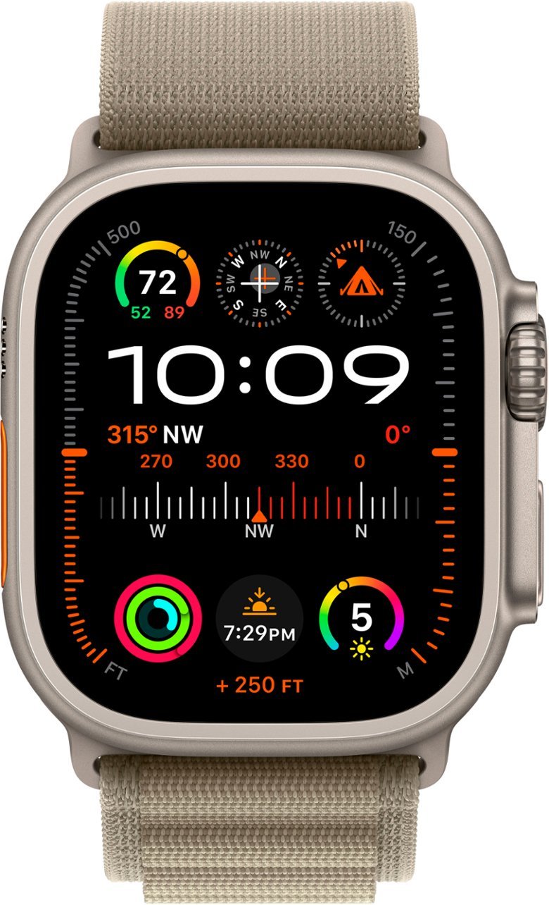 Часы Apple watch Ultra 2 49mm Titanium Case GPS+Cellular Alpine Loop Olive L
