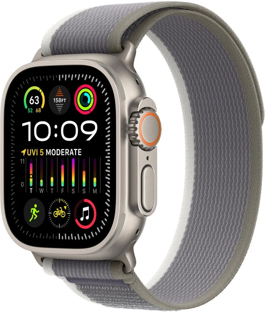 Часы Apple watch Ultra 2 49mm Titanium Case GPS+Cellular Trail Loop Green/Gray S/M