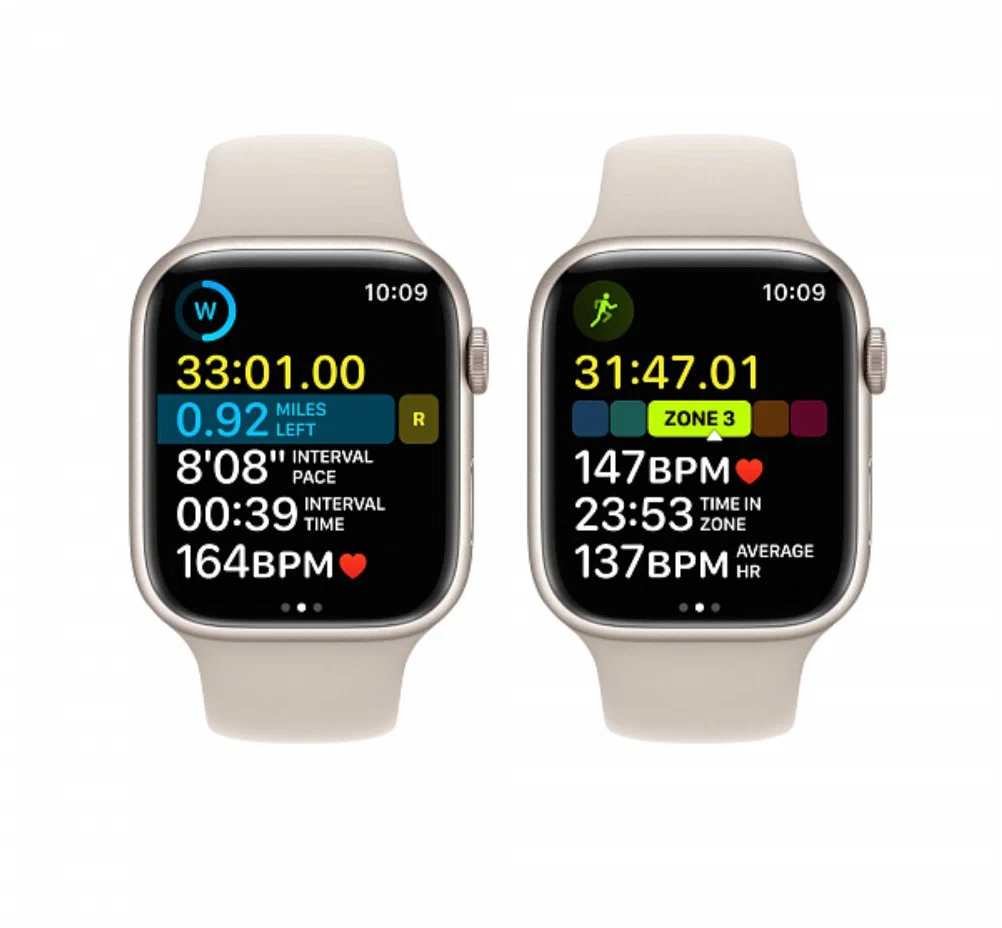 Часы Apple Watch Series 8 45mm Aluminum Case GPS Sport Band Starlight S/M