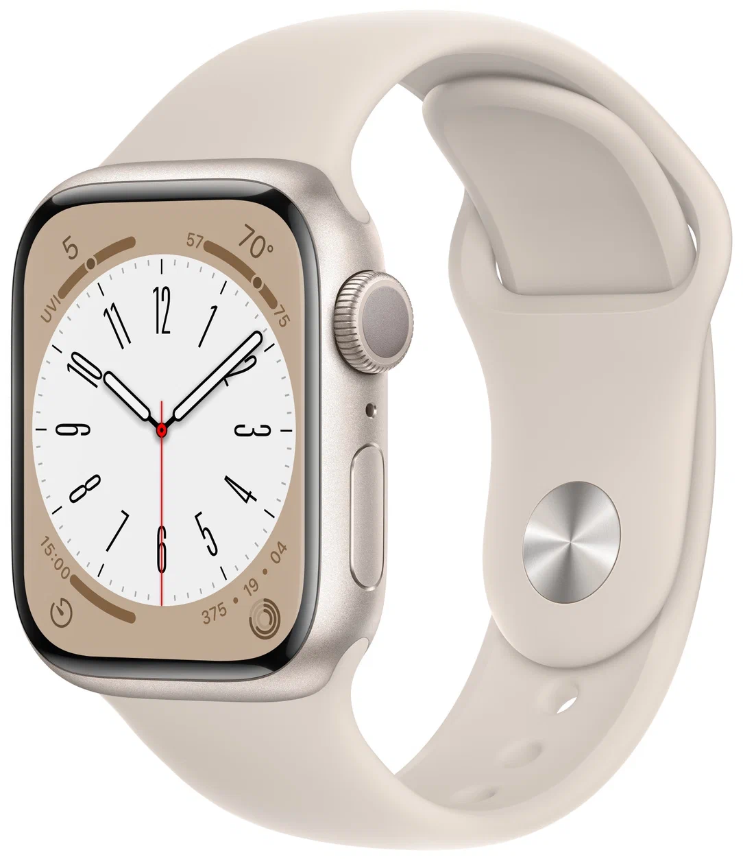 Часы Apple Watch Series 8 41mm Aluminum Case GPS Sport Band Starlight S/M